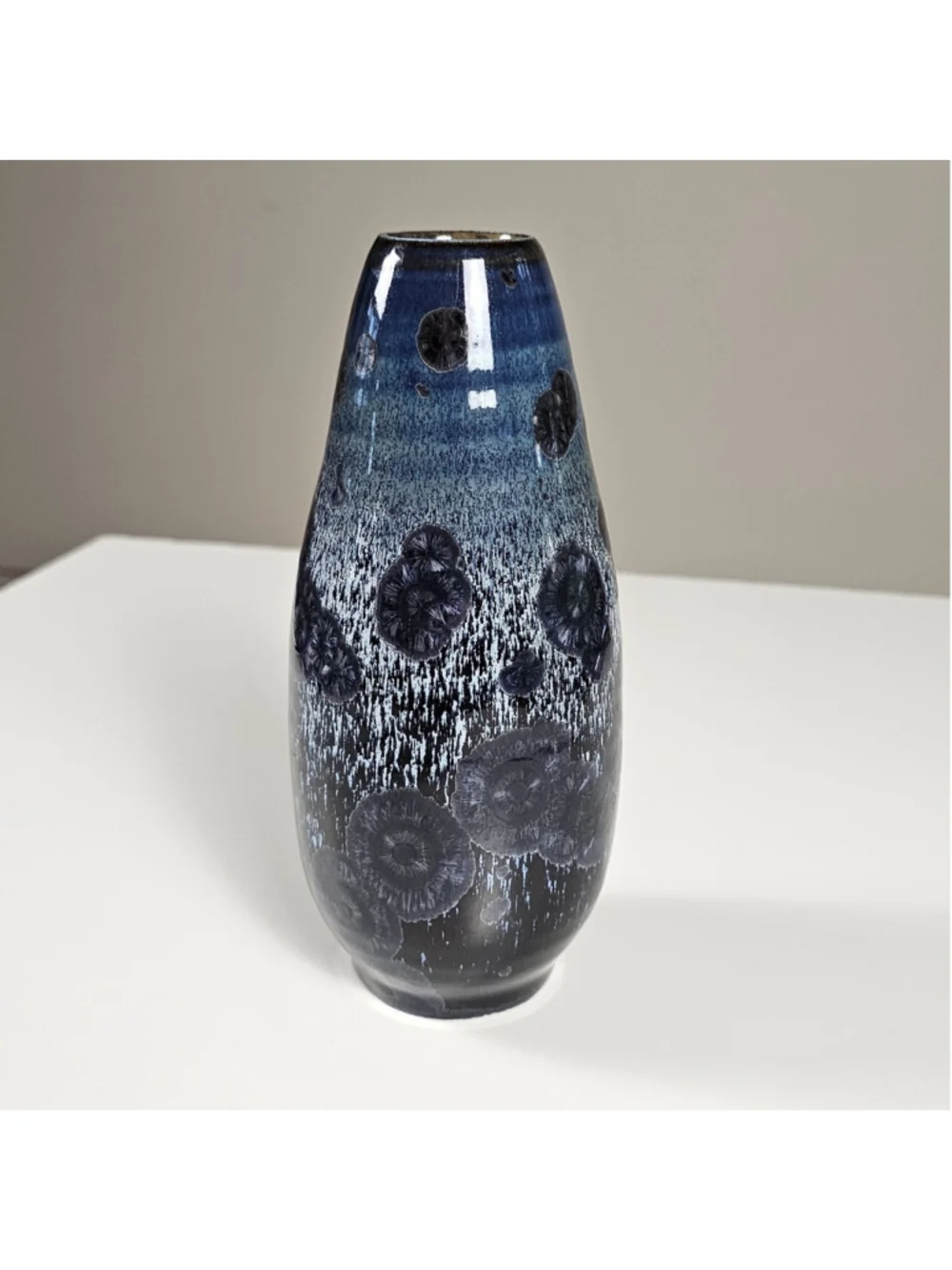 Studio Art Pottery Crystalline Glazed Vase 7.5